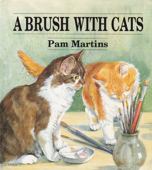 Pam Martins - A brush with cats -  Mooie Katten schilderijen, Ophalen of Verzenden, Zo goed als nieuw, Pam Martins, Schilder- en Tekenkunst