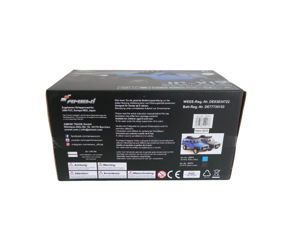 Amewi JC-X12 Scale Off-Road Truck 1/12 RTR Silver 22634, Ophalen of Verzenden, Nieuw, Overige schalen, Auto offroad