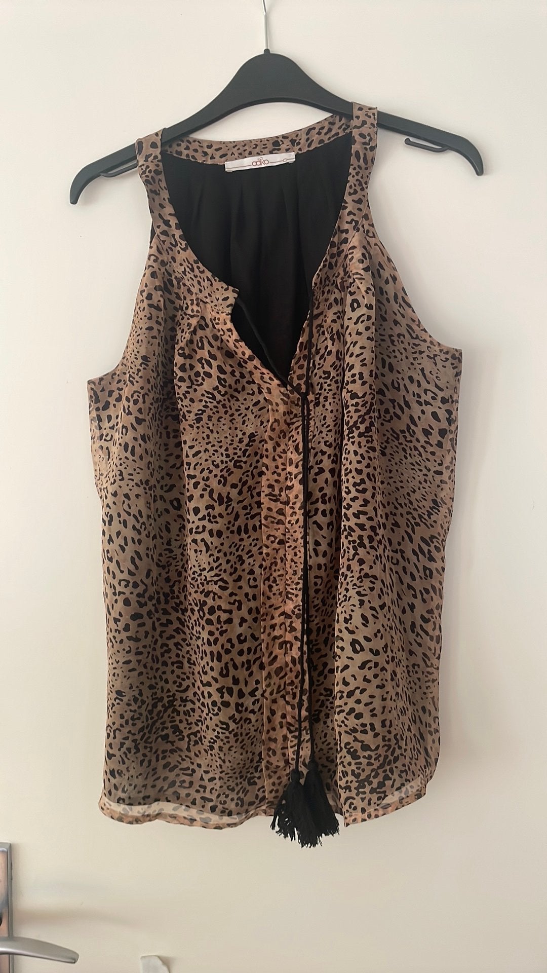 Aaiko top panterprint, Ophalen of Verzenden, Zo goed als nieuw, Maat 38/40 (M), Bruin