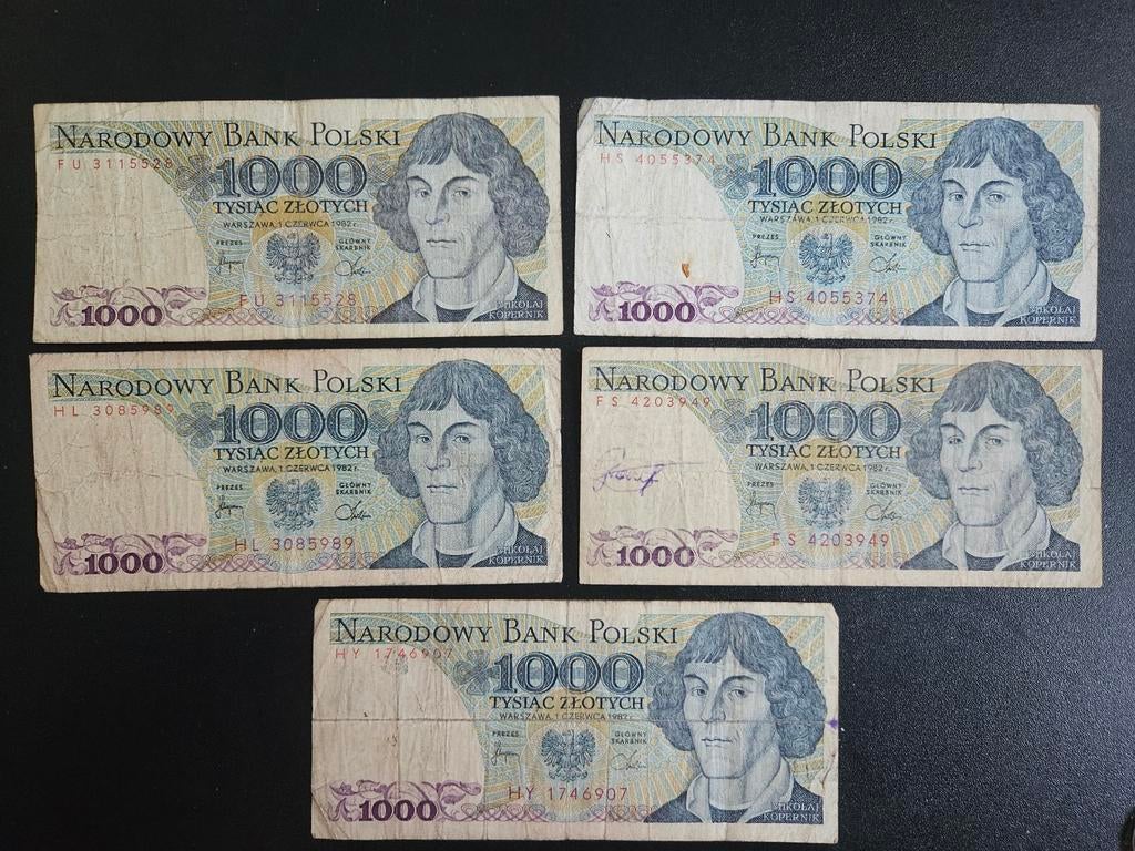 Polen 5x pick 146c 1982 alle samen, Ophalen of Verzenden, Polen, Setje
