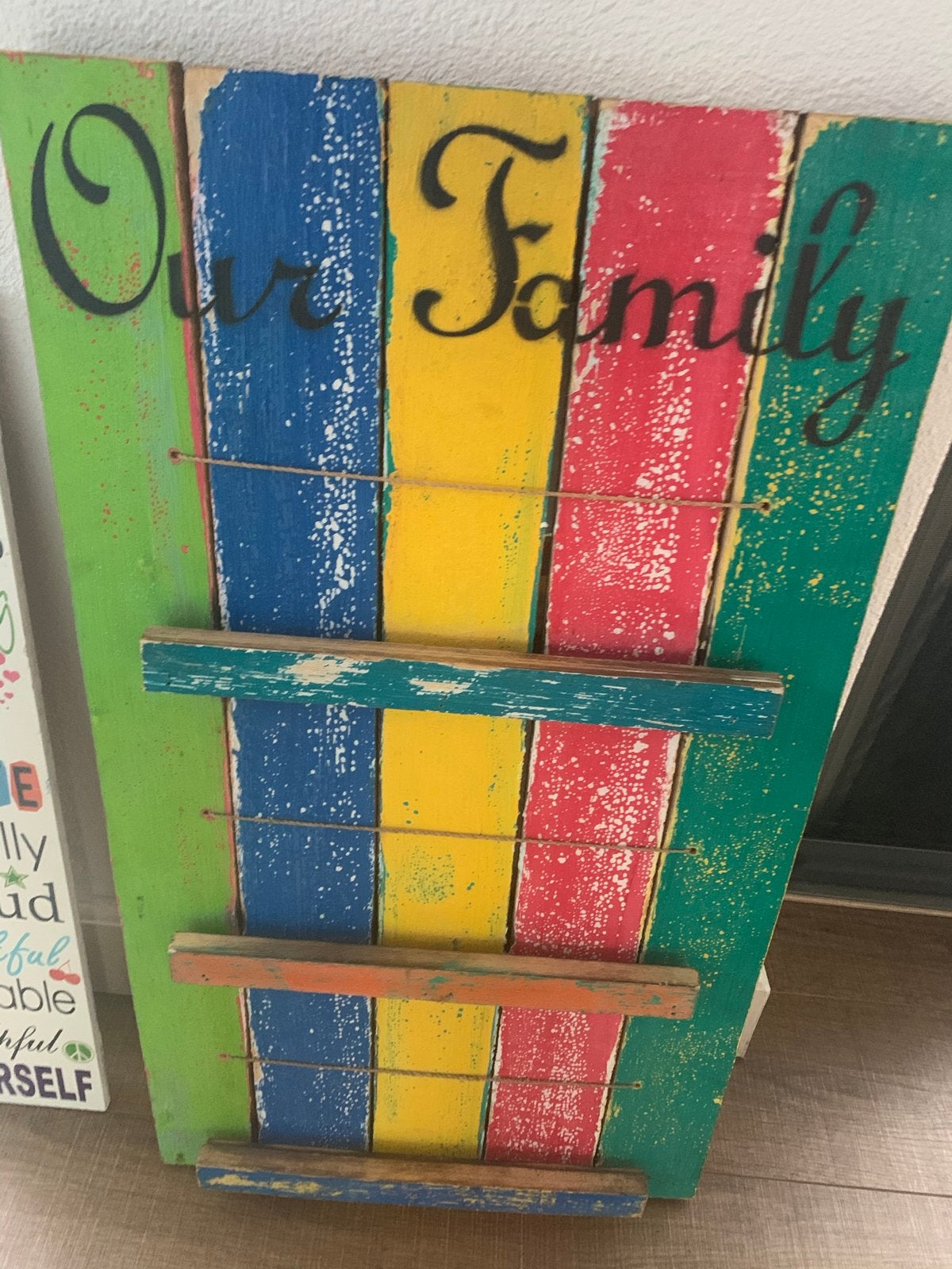 Houten fotolijst 'Our Family' - Meerkleurig, Ophalen, Gebruikt, Hout, Collagefotolijst