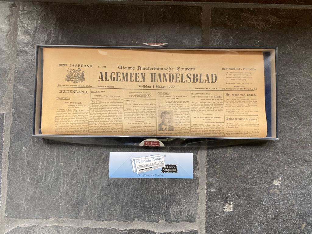 Algemeen Handelsblad - 1 maart 1929 - Historische Krant, Boeken, Ophalen of Verzenden, Gelezen, Krant