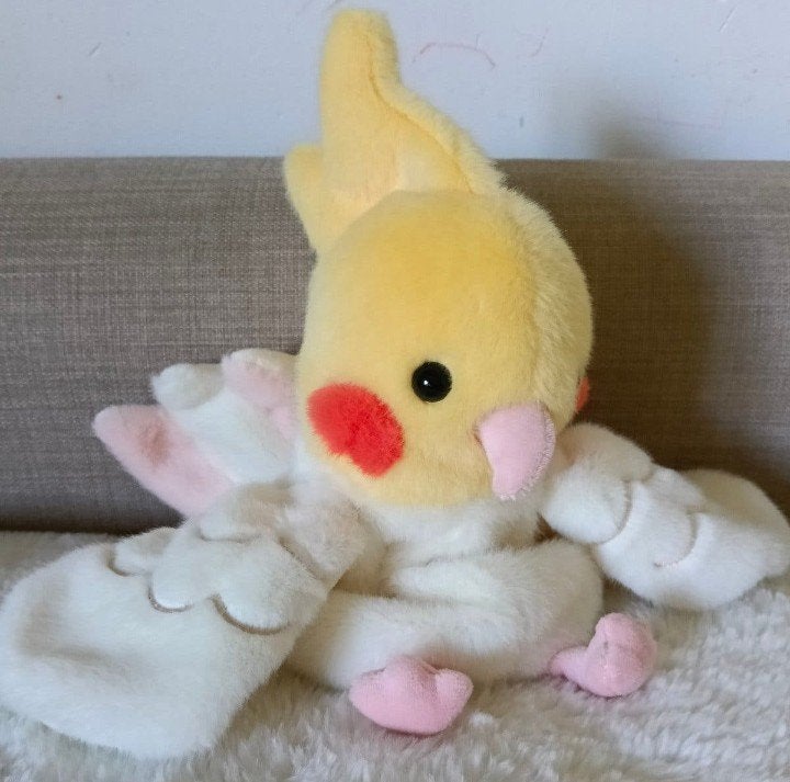 Handpop vogel knuffel ZGAN, Overige merken, Overige typen, Zo goed als nieuw, Middelgroot (20 tot 80 cm)