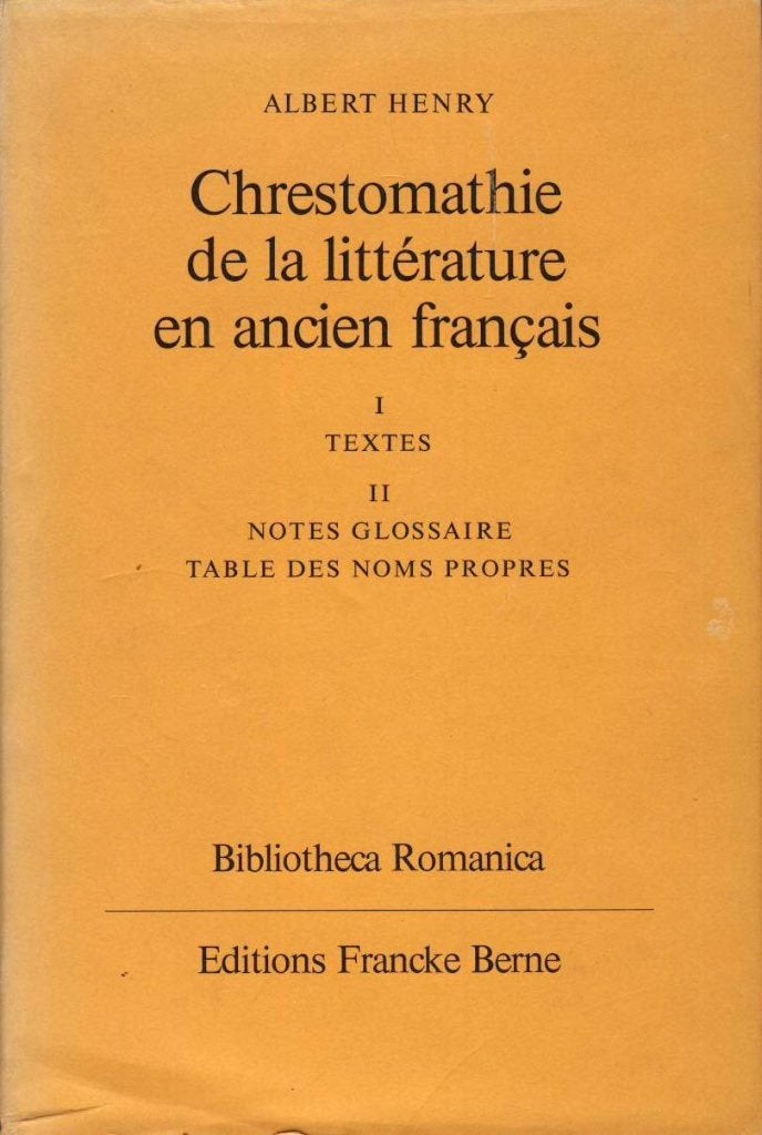 Chrestomathie de la littérature en ancien français, Ophalen of Verzenden, Gelezen, Albert Henry