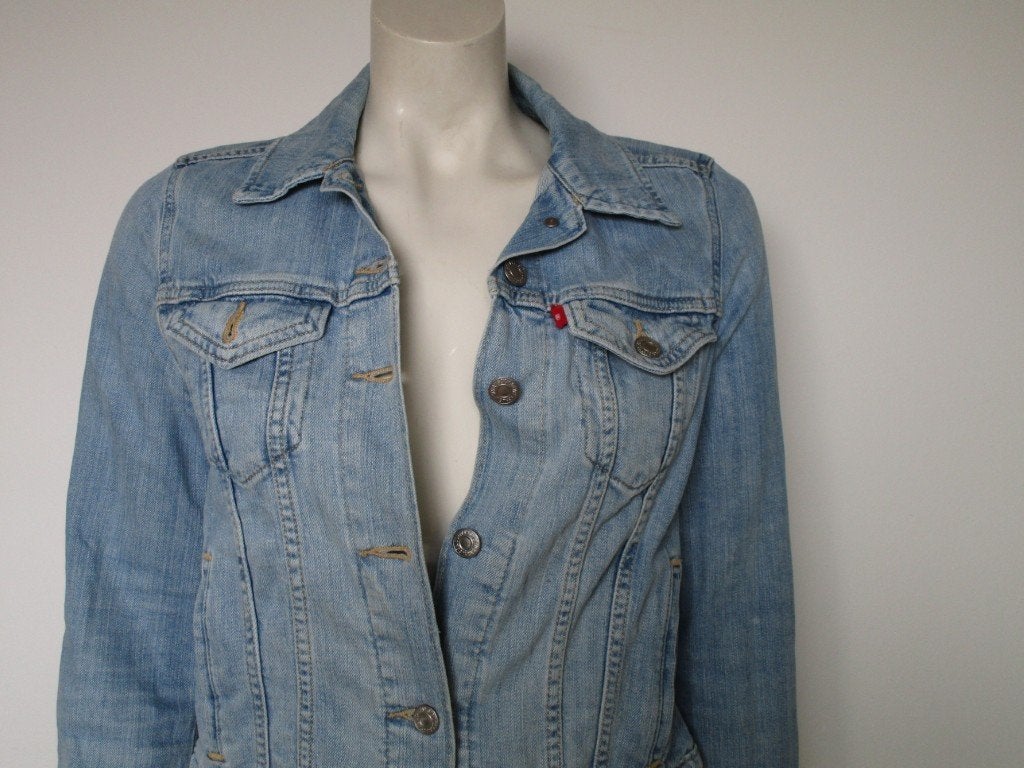 Nr.124: Leuk Spijkerjasje van Levi's Levi Strauss & co S, Meisje, Ophalen of Verzenden, Zo goed als nieuw, Levi's