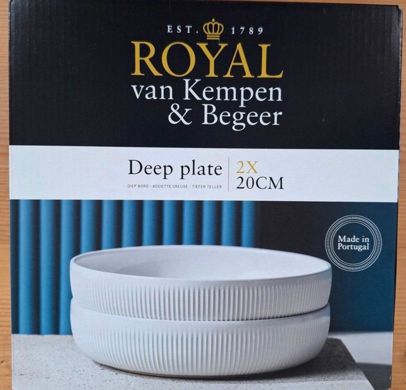 Royal van Kempen & Begeer diepe borden 2x 20cm, Overige merken, Keramiek, Nieuw, Ophalen of Verzenden