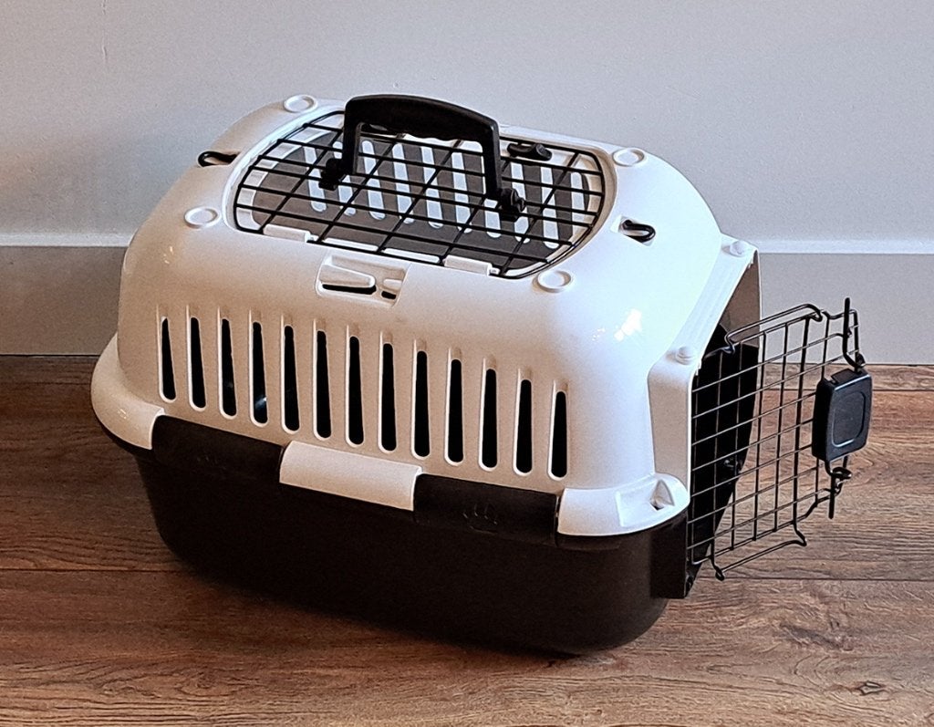 EBI Transportbox Adventure zwart/wit kleine huisdieren, Ophalen, Zo goed als nieuw