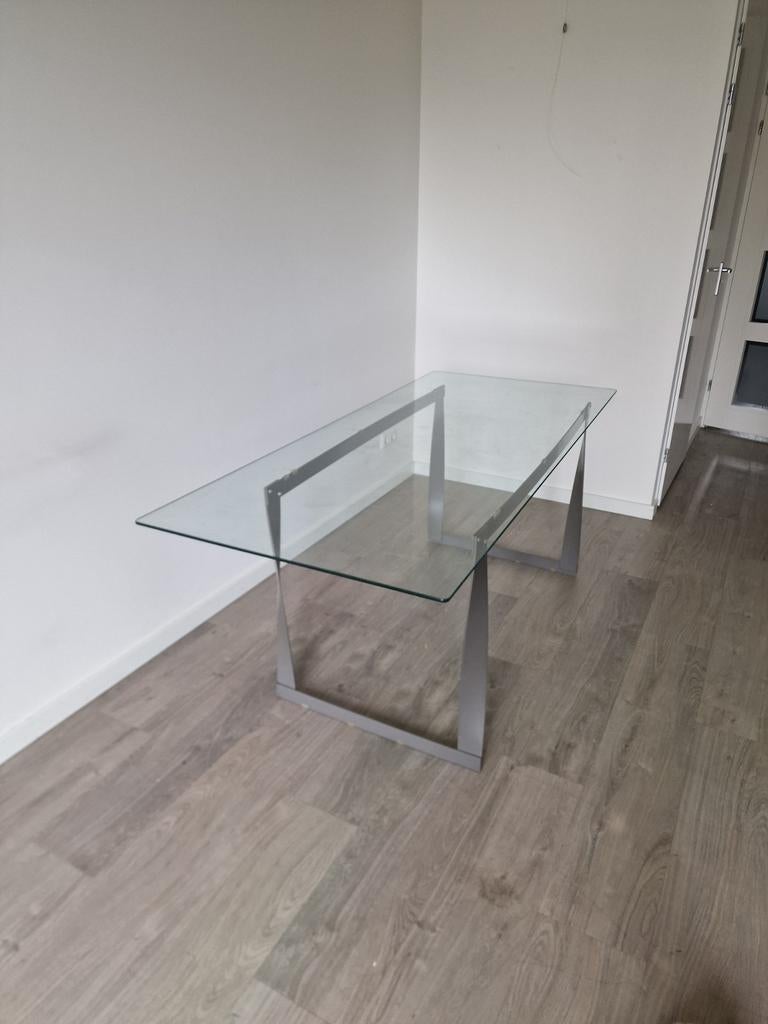 Mooie glazen tafel / bureau - 180x80x73 cm, Ophalen