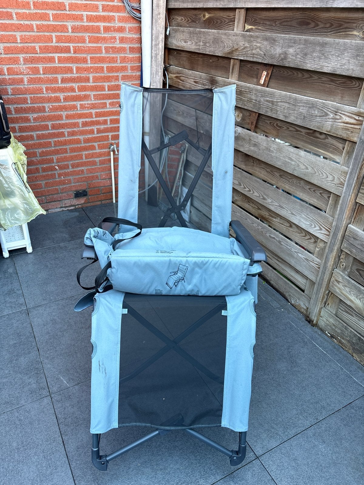 Quechua opvouwbare campingstoel met draagtas, Caravans en Kamperen, Ophalen, Gebruikt, Campingstoel