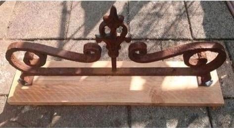 Massief smeedijzer ornament, Ophalen, Zo goed als nieuw, Metaal, Brocante