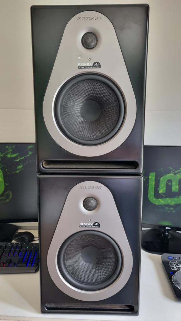 Samson resolve A8 actieve Studio monitor speakers, Overige merken, Ophalen of Verzenden, Zo goed als nieuw, 120 watt of meer