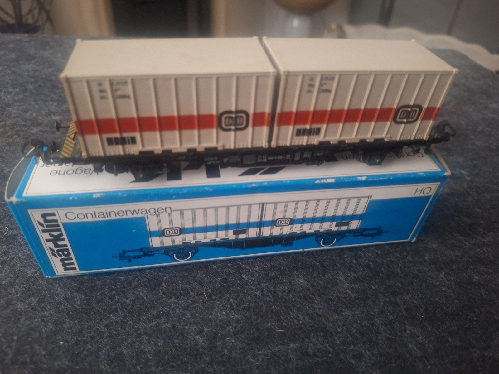 Märklin H0 Containerwagen 4664 - Perfect Werkend, Hobby en Vrije tijd, Wisselstroom, Wagon, Ophalen of Verzenden, Zo goed als nieuw