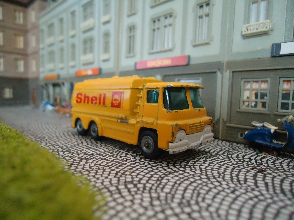 1:100 Guy Warior SHELL Tanker - Corgi Juniors 1970, Ophalen of Verzenden, Gebruikt, Auto