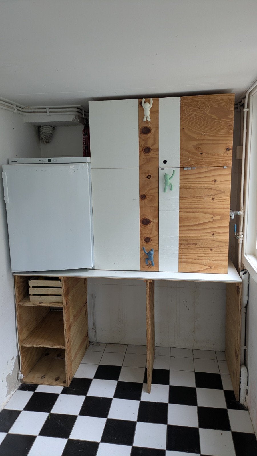 Kast voor wasmachine, droger en voorraad., Huis en Inrichting, Ophalen, Gebruikt, 100 tot 150 cm, 150 tot 200 cm
