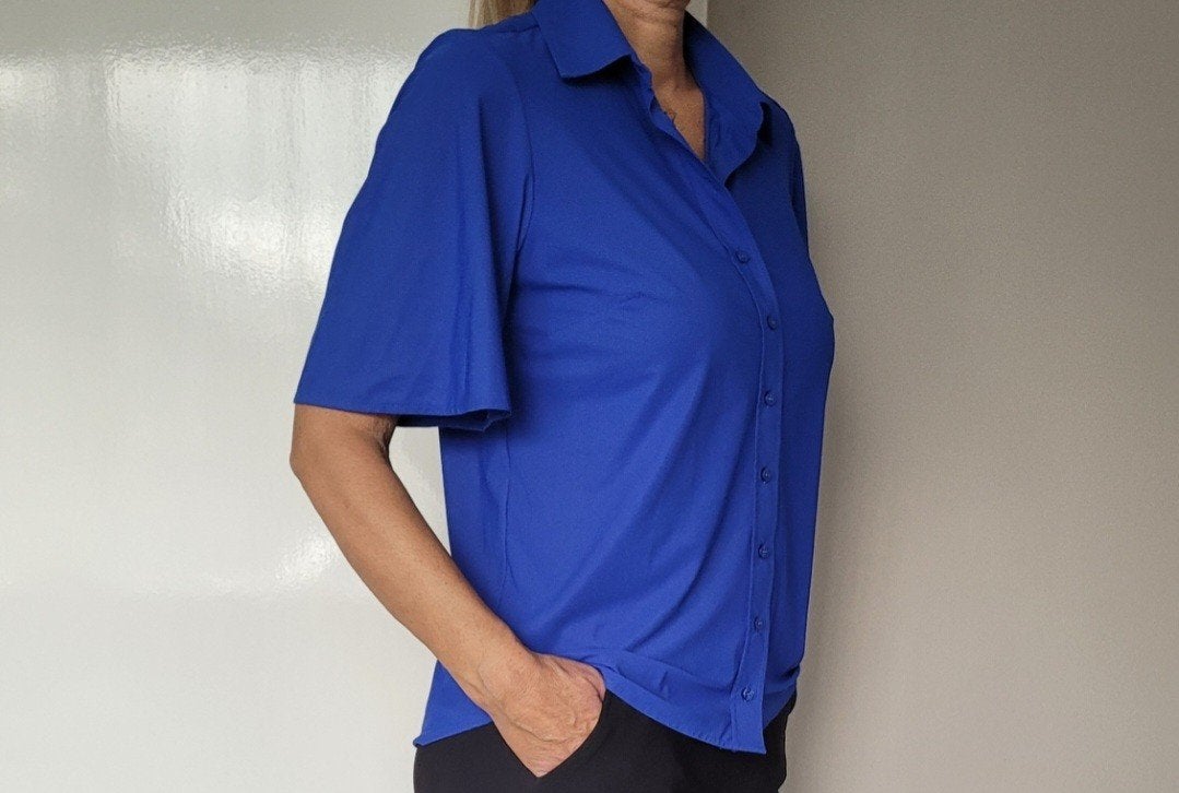 Studio Anneloes blouse M Kobaltblauw Azuurblauw Top, Kleding | Dames, Maat 38/40 (M), Studio Anneloes, Zo goed als nieuw, Verzenden
