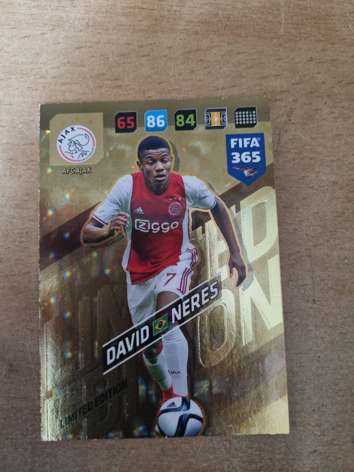 Panini Adrenalyn xl Fifa 365 2018 Limited Edition Neres Ajax, Ophalen of Verzenden, Zo goed als nieuw, Plaatje