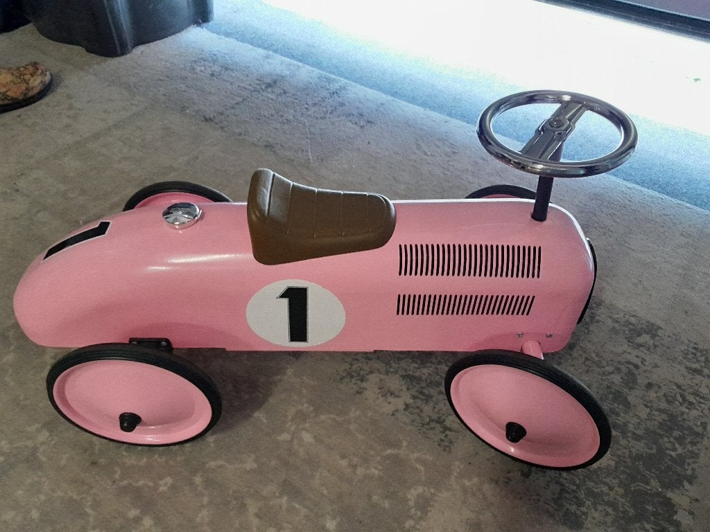 Mooie roze loopauto, Kinderen en Baby's, Speelgoed | Buiten | Voertuigen en Loopfietsen, Ophalen, Gebruikt, Loopvoertuig