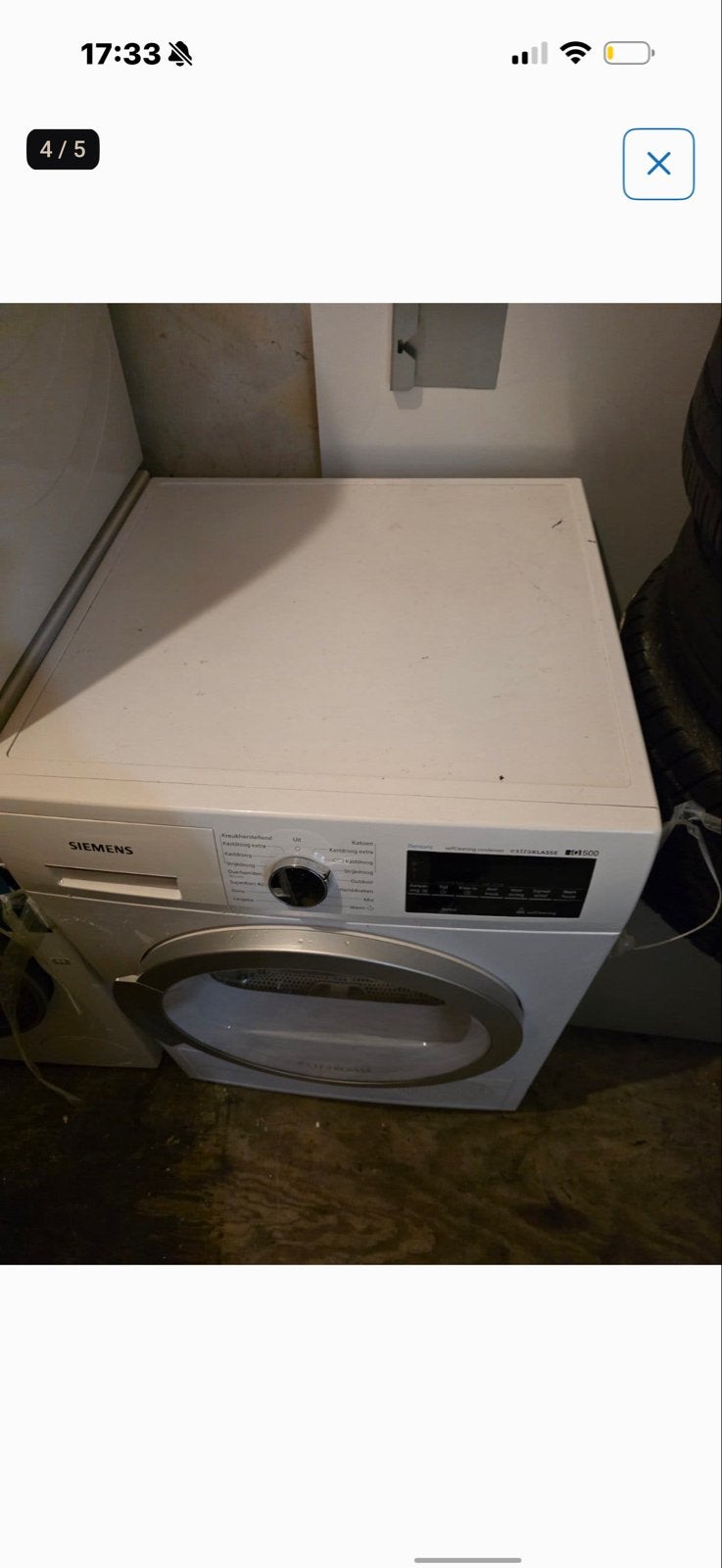 Siemens iQ500 8kg droger met selfcleaning sensor, 8 tot 10 kg, Ophalen of Verzenden, Zo goed als nieuw