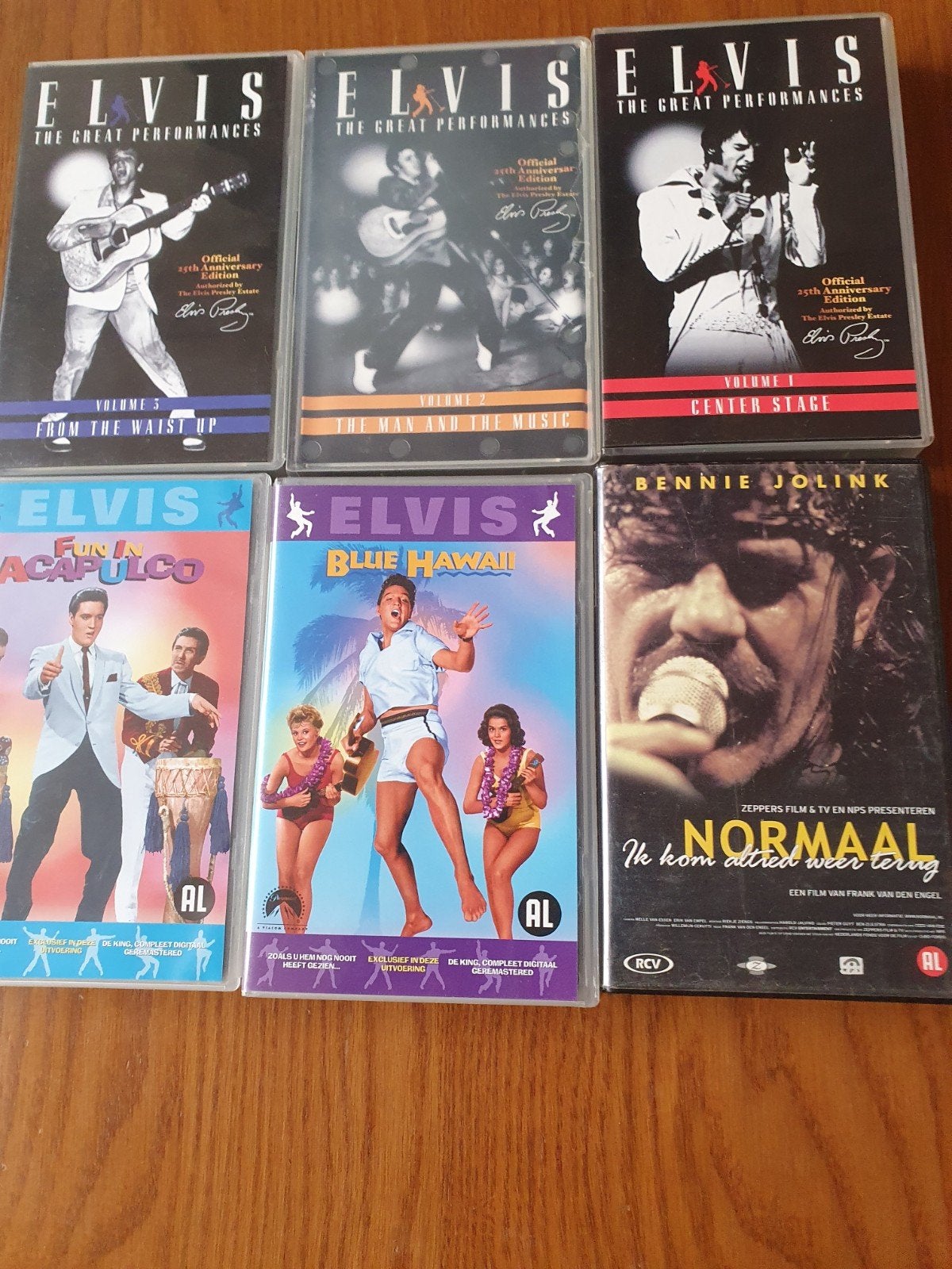 vhs video banden Elvis en normaal, Alle leeftijden, Ophalen, Tv-serie of Tv-programma