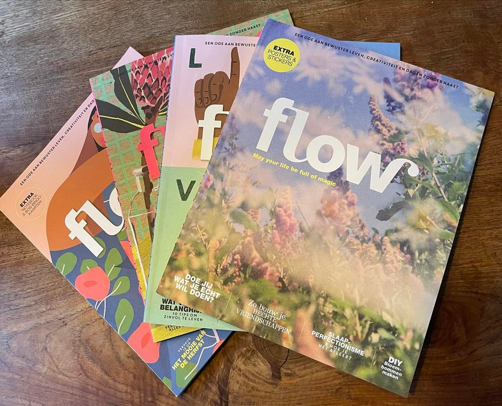 Flow tijdschriften - set van 5 ZGAN, Boeken, Tijdschriften en Kranten, Ophalen of Verzenden, Zo goed als nieuw, Glossy