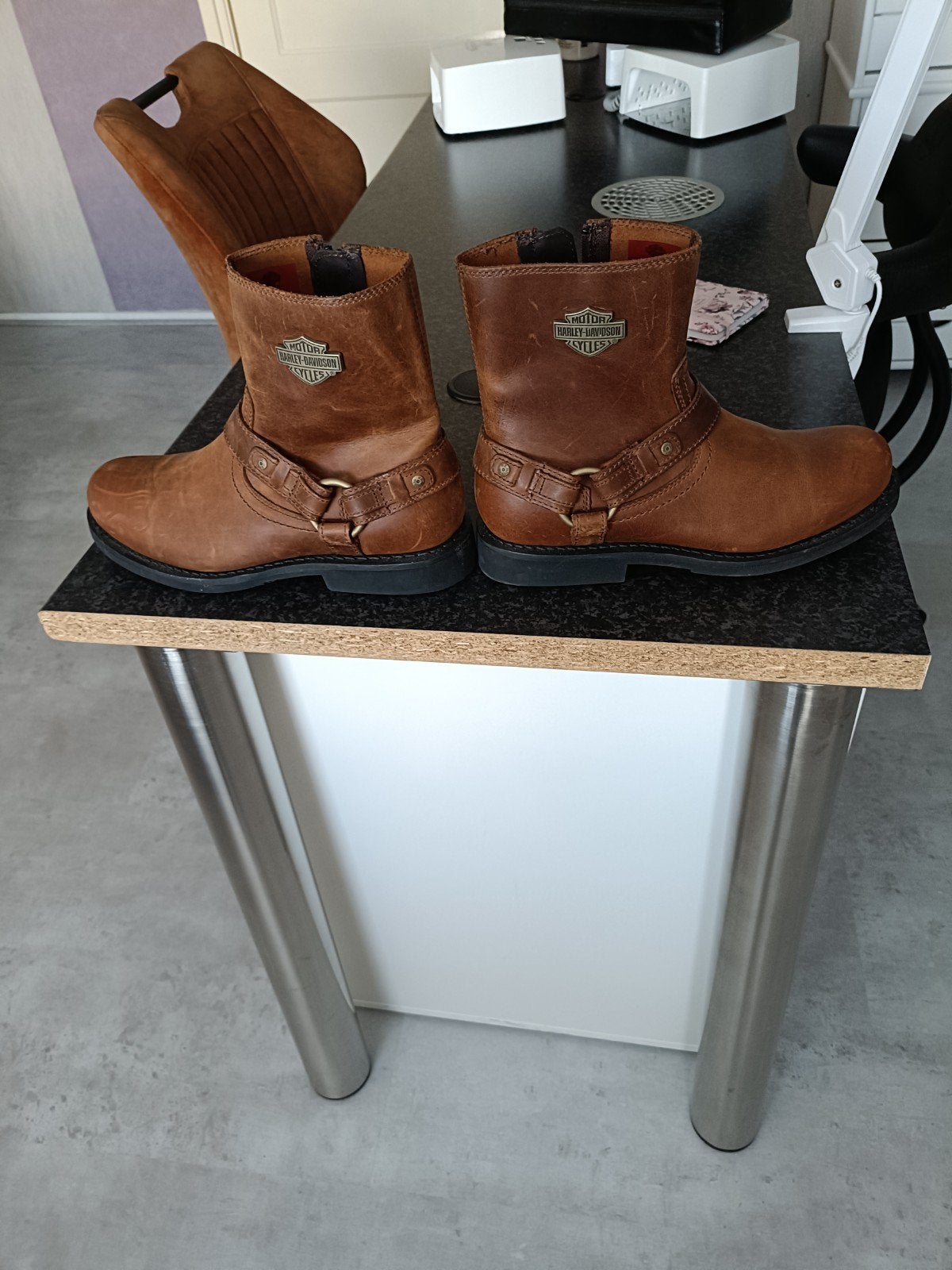 laarzen maat 42 slechts 2x gedragen, Bruin, Ophalen of Verzenden, Zo goed als nieuw, Harley-Davidson