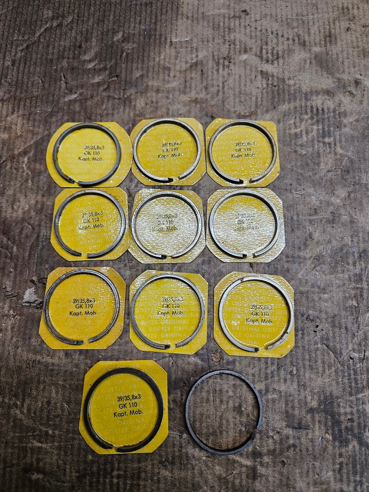 11x zuigerveer kaptein mobylette Goetze GK110, Ophalen of Verzenden, Nieuw, Overige merken
