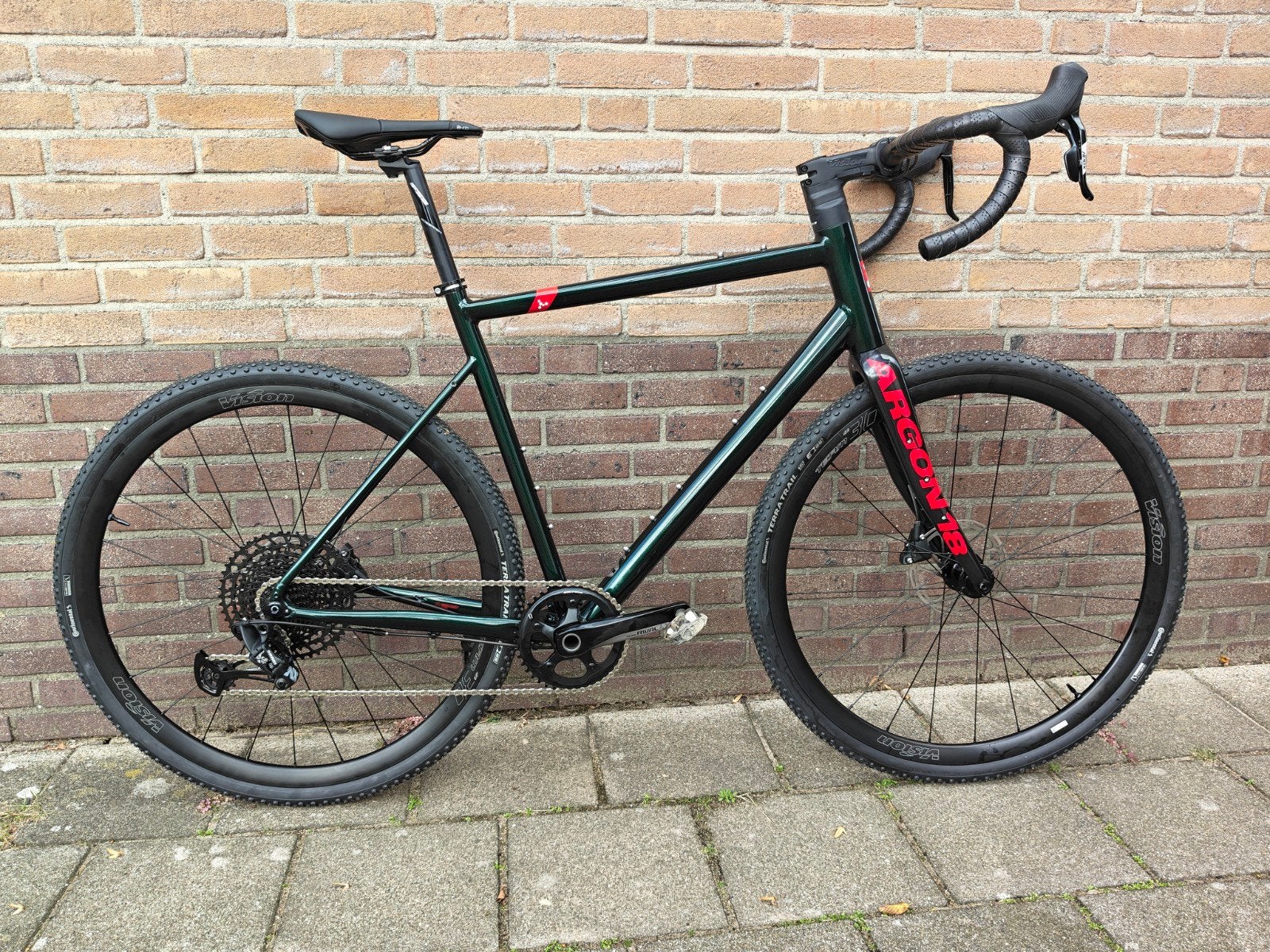Argon18 Grey Matter gravel, Large, Sram Apex Eagle 1x12, 28 inch, 10 tot 15 versnellingen, 57 tot 61 cm, Schijfrem