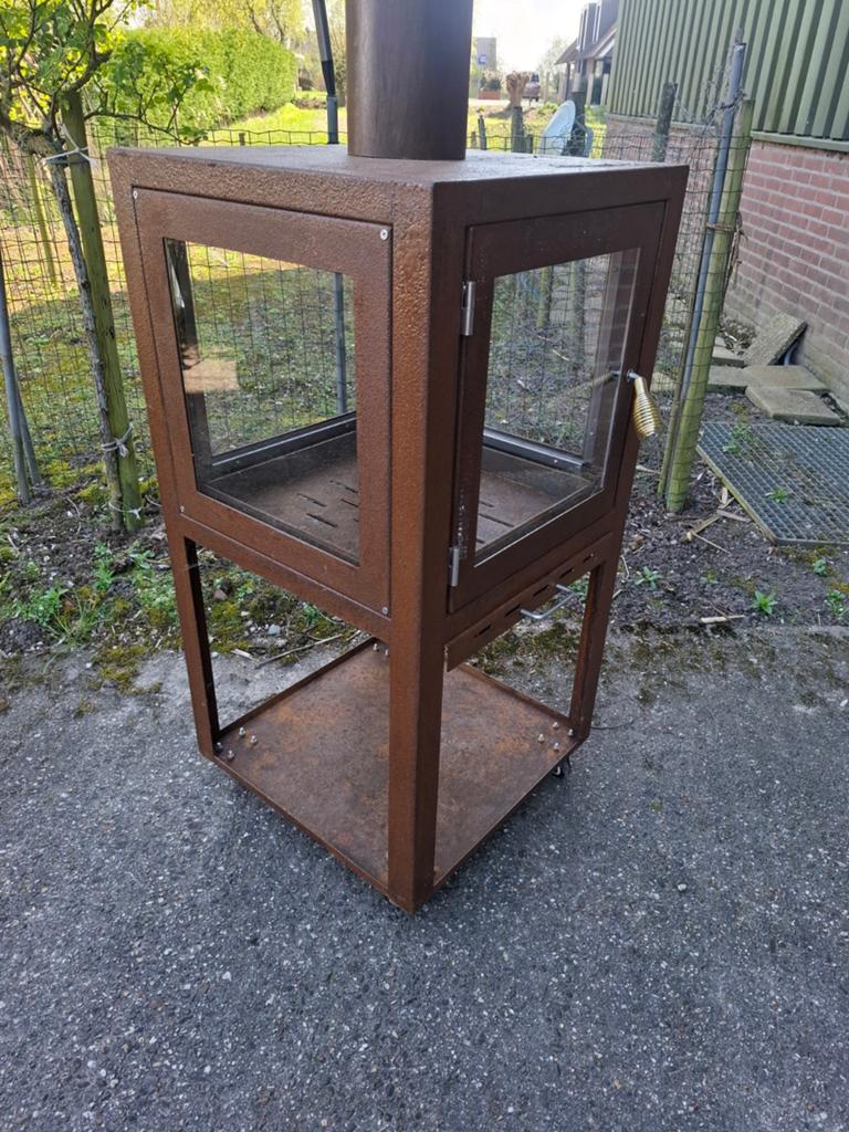 4 kanten glas asla gietijzeren stookrooster  cordenstaal, Tuin en Terras, Tuinhaarden, Ophalen, Nieuw
