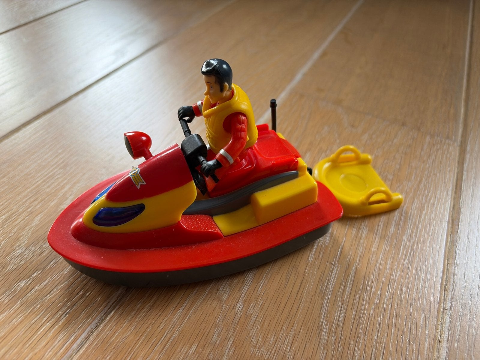 Brandweerman Sam Jetski Juno met figuur Elvis, Kinderen en Baby's, Ophalen of Verzenden, Zo goed als nieuw