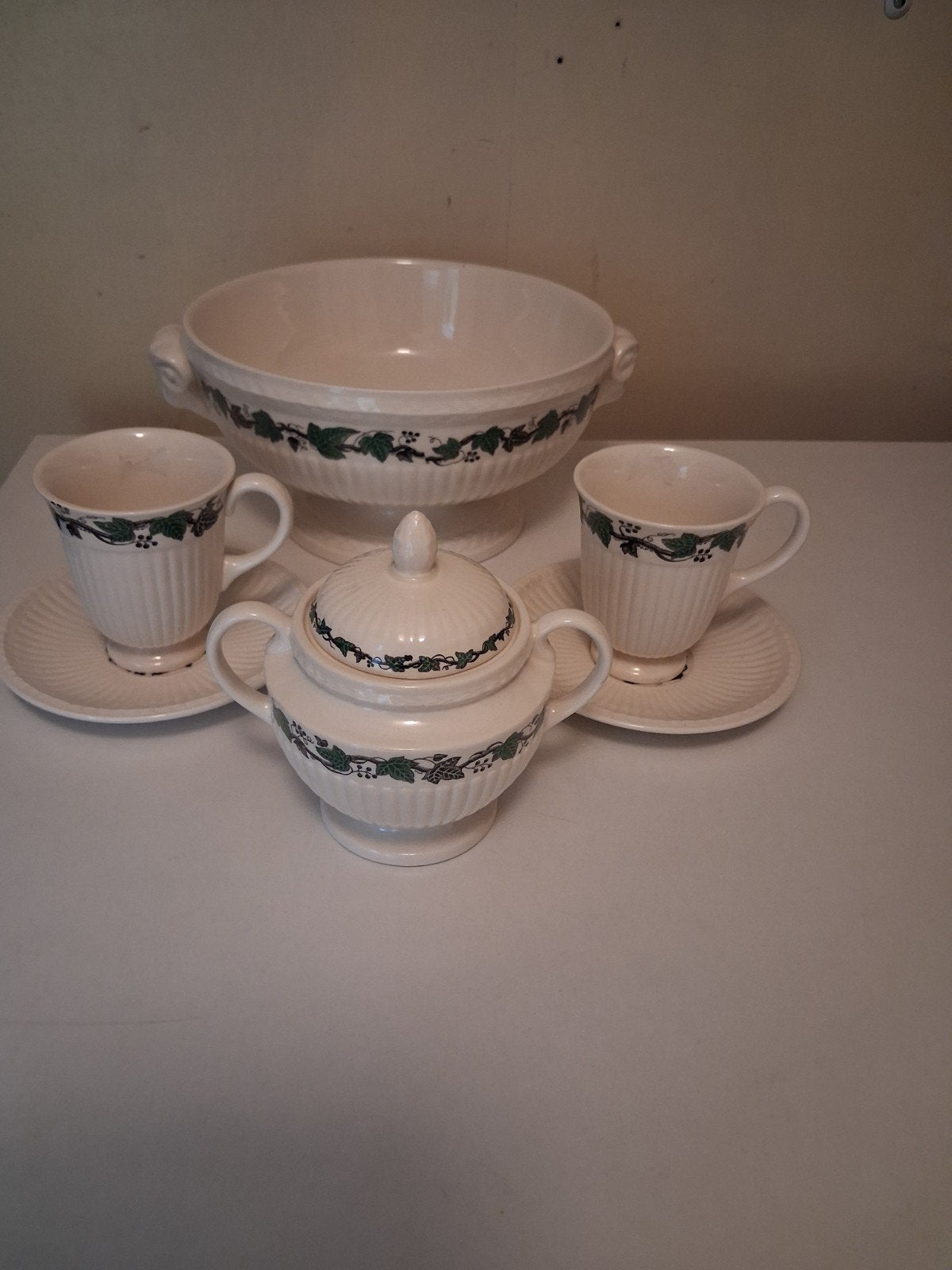 Wedgwood Stratford slabak 21cm suikerpot 2 koffie k/s, Ophalen of Verzenden
