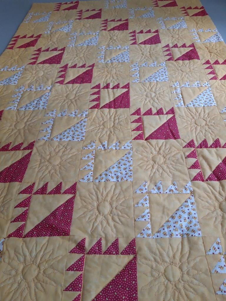 Handgemaakte quilt/ sprei / kleed., Ophalen, Gebruikt