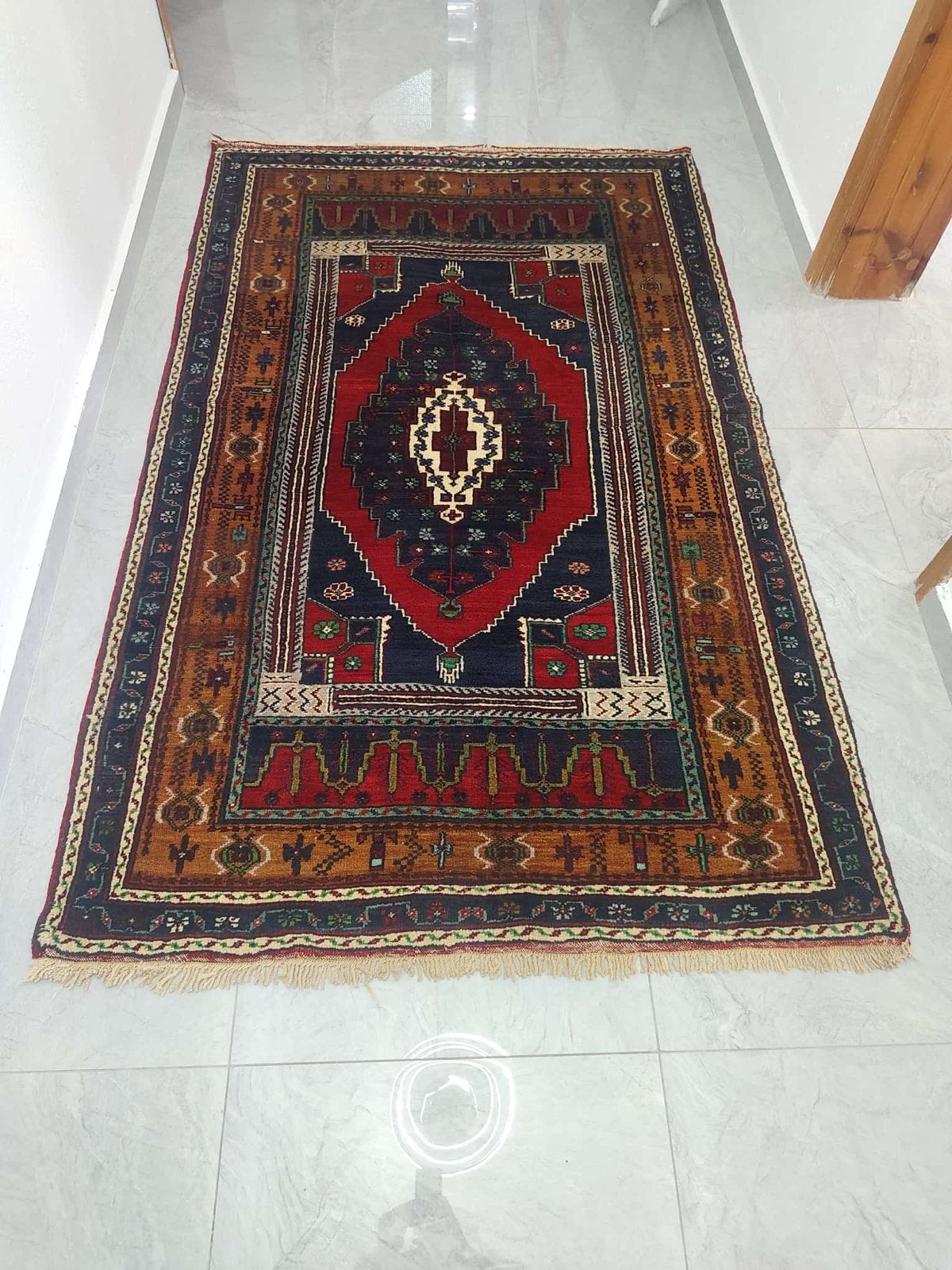 Aksaray Taşpınar Tapijt Handgeweven | Wol, Ophalen, 100 tot 150 cm, 200 cm of meer, Zo goed als nieuw