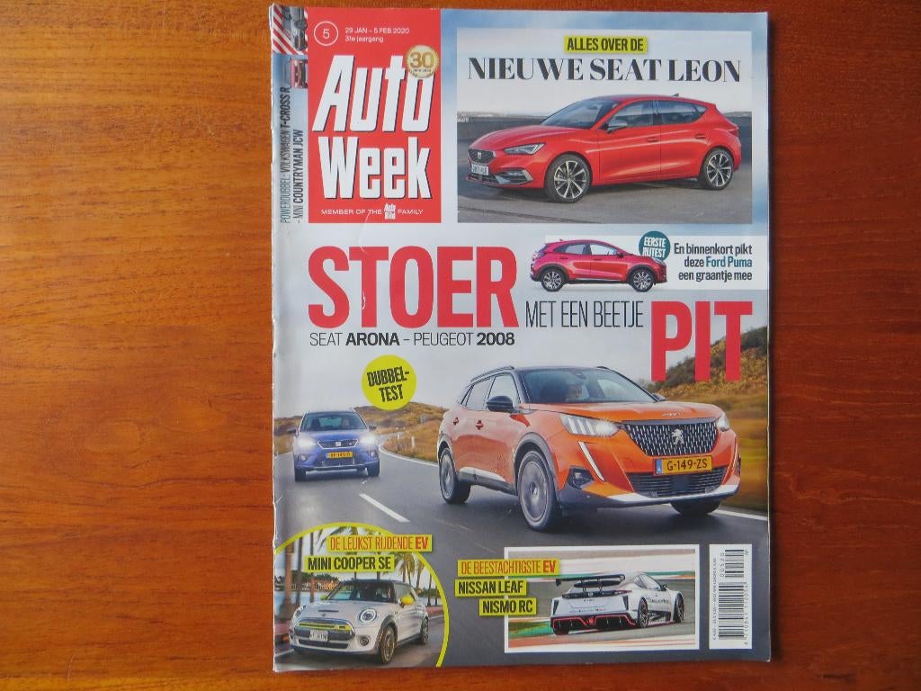 Autoweek 5 2020 Seat Arona, Peugeot 2008, Nissan Leaf Nismo, Boeken, Ophalen of Verzenden, Nieuw, Nissan
