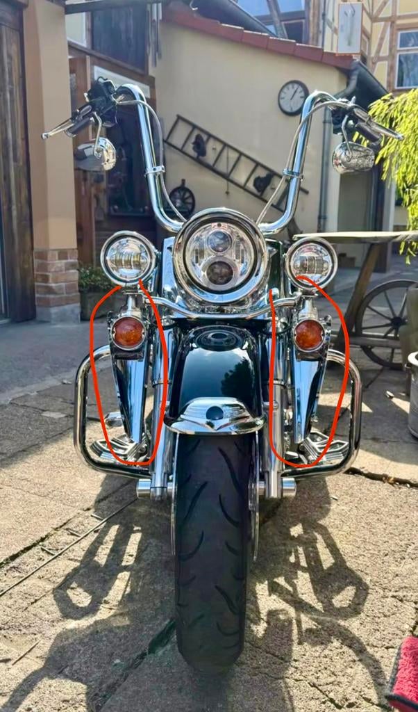 Complete set verlichting Heritage met dikke lamp ringen, Motoren, Onderdelen | Harley-Davidson, Verzenden