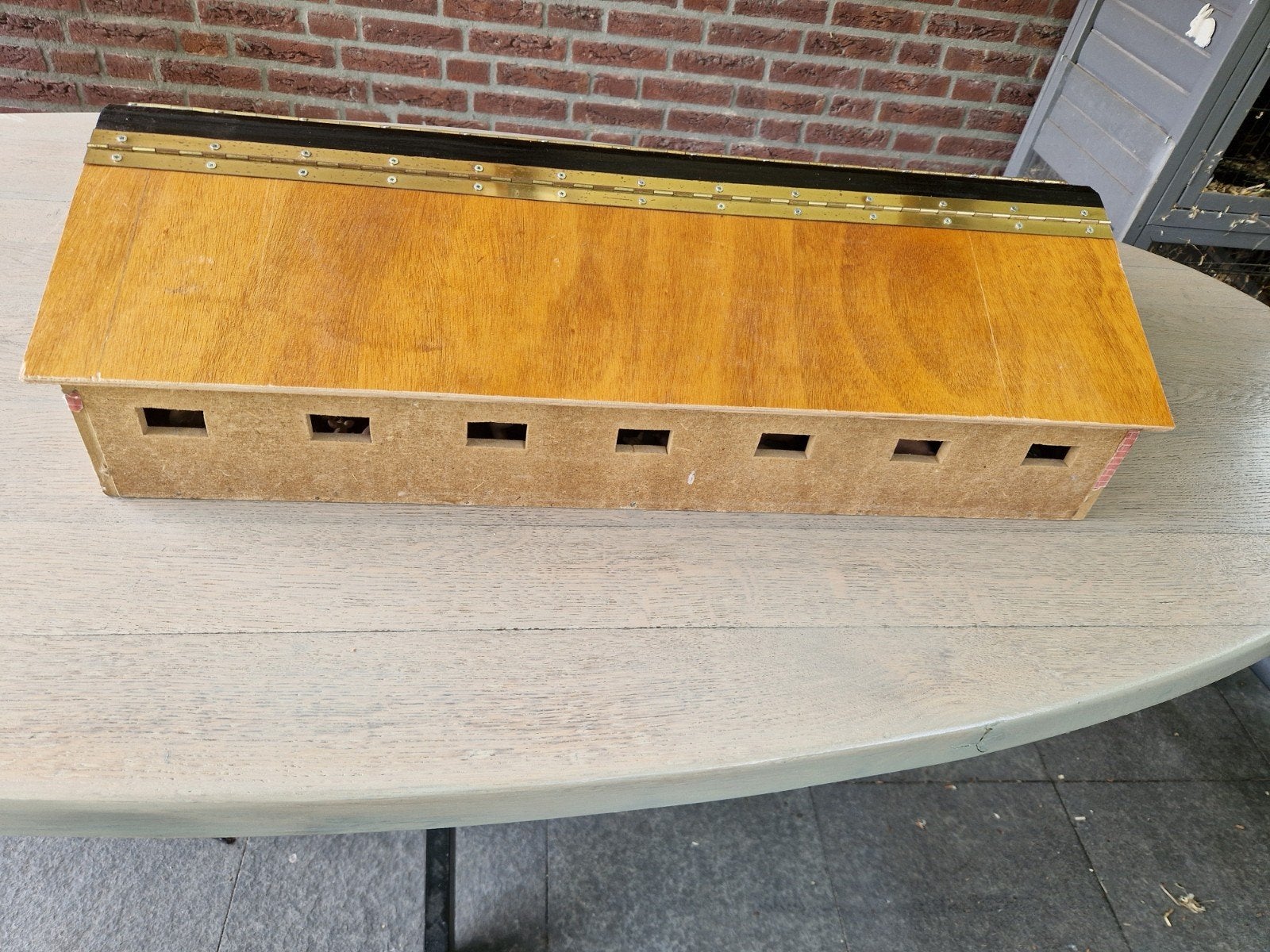 Kids globe varkens stal, Ophalen, Gebruikt