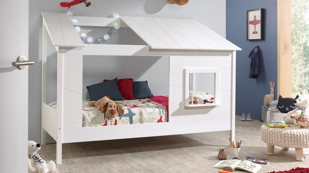 Bed huisje met dakje en raam., Kinderen en Baby's, Kinderkamer | Stapelbedden en Hoogslapers, Zo goed als nieuw, Stapelbed, Ophalen