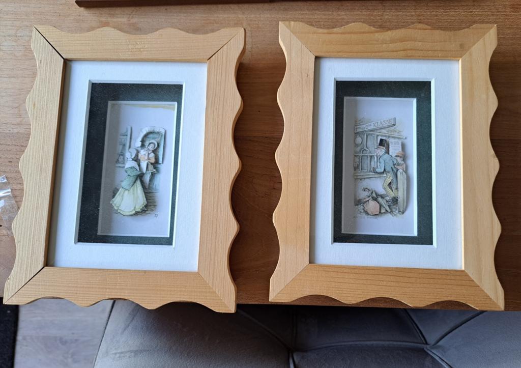 2x schilderijtje Anton Pieck 3D, Ophalen of Verzenden, Hout