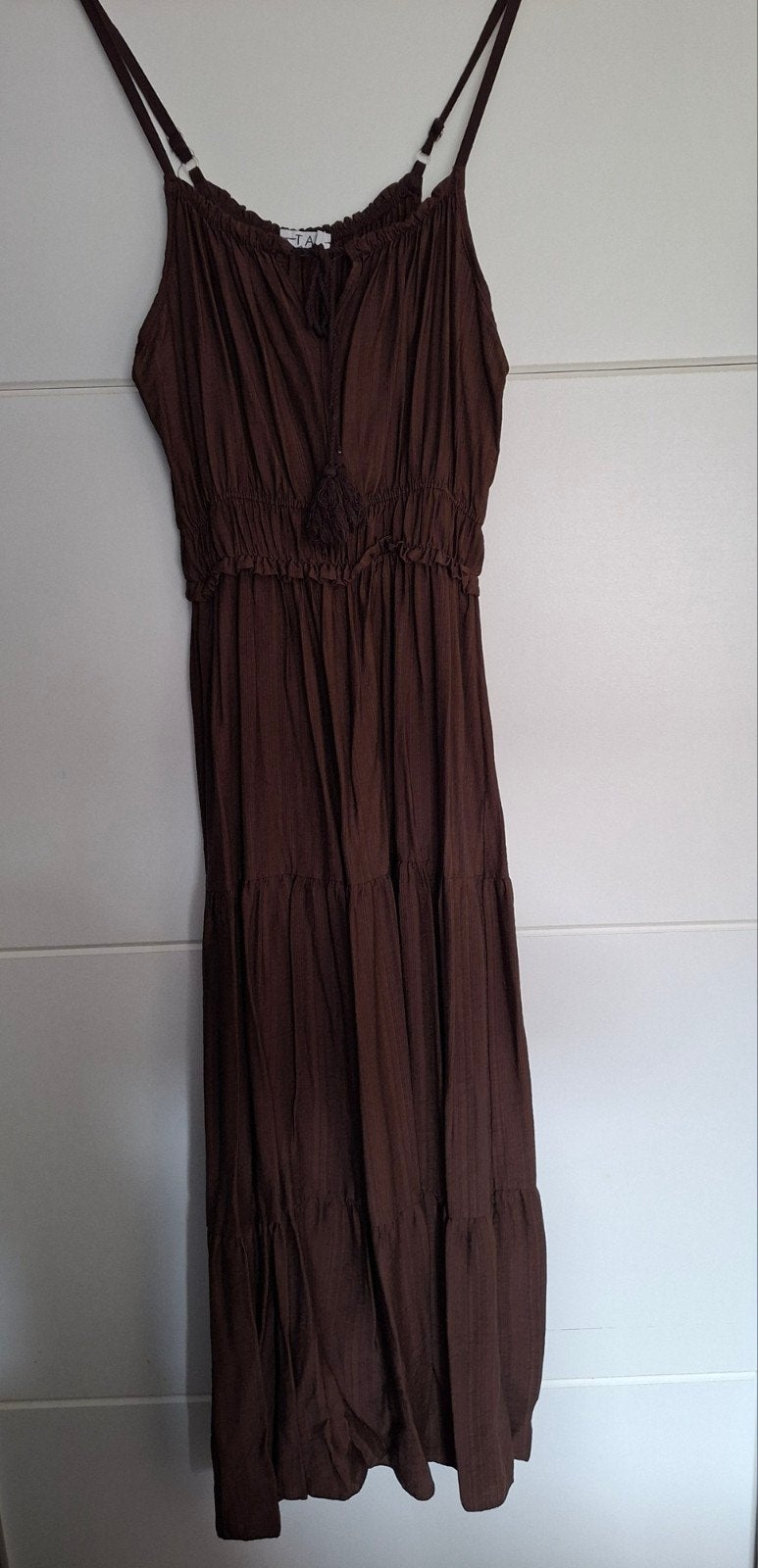 Mooie nieuwe boho/ibiza maxi jurk 1 maat t/m 40/42, Maat 38/40 (M), Bruin, Nieuw, Ophalen of Verzenden