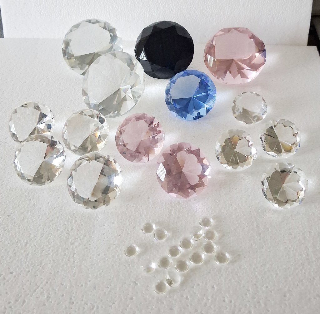 Lot diverse diamant glazen paper press, Ophalen of Verzenden