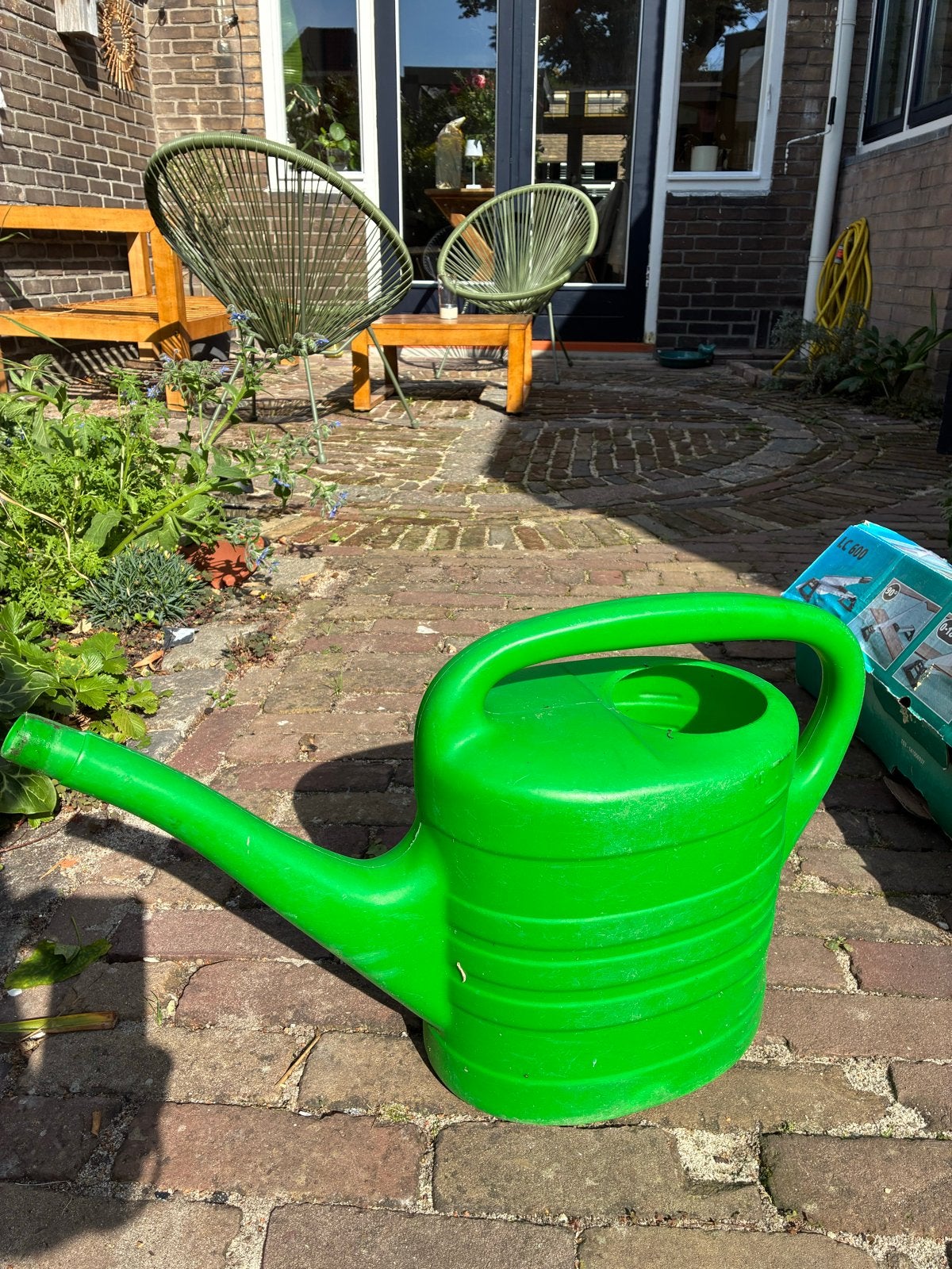 Groene gieter voor tuin en planten, Ophalen, Gebruikt, Kunststof