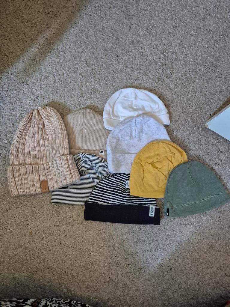 Babymutsjes set - Diverse kleuren en stijlen, Maat 56, Ophalen of Verzenden, Zo goed als nieuw, Jongetje