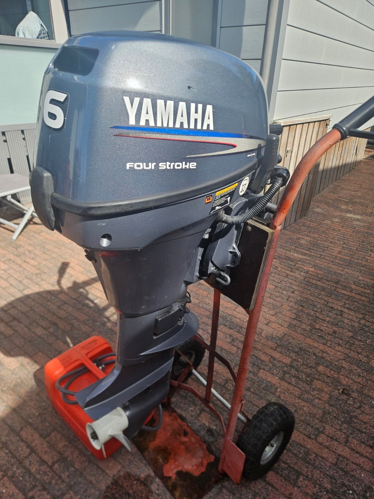 Yamaha 6/8 PK Four Stroke 2 cilinder met losse tank., Ophalen, Gebruikt, 5 tot 10 pk, Viertaktmotor