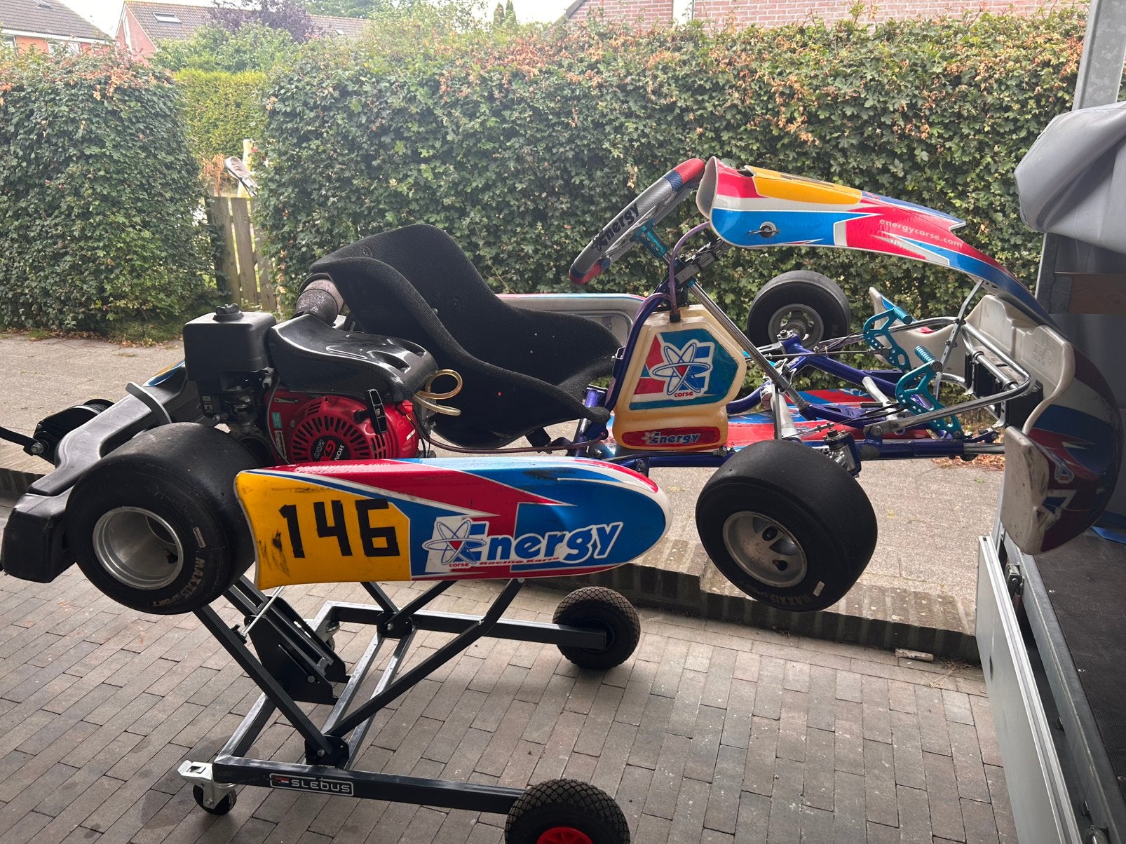 Kart Energy corse kinetic honda gx200, Sport en Fitness, Karting, Ophalen, Gebruikt, Kart