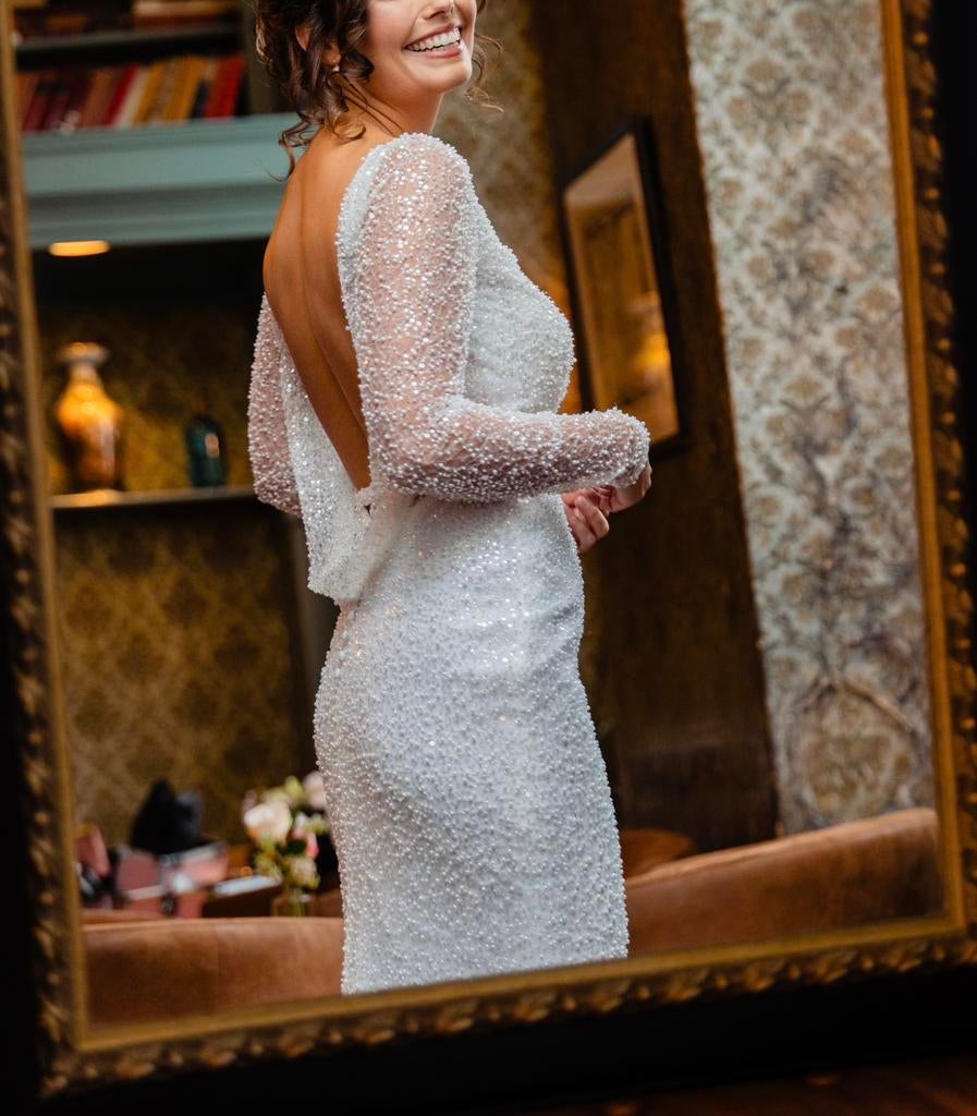 Prachtige trouwjurk Made With Love – model Margot, maat S/M, Ophalen of Verzenden, Zo goed als nieuw, Wit, Trouwjurk