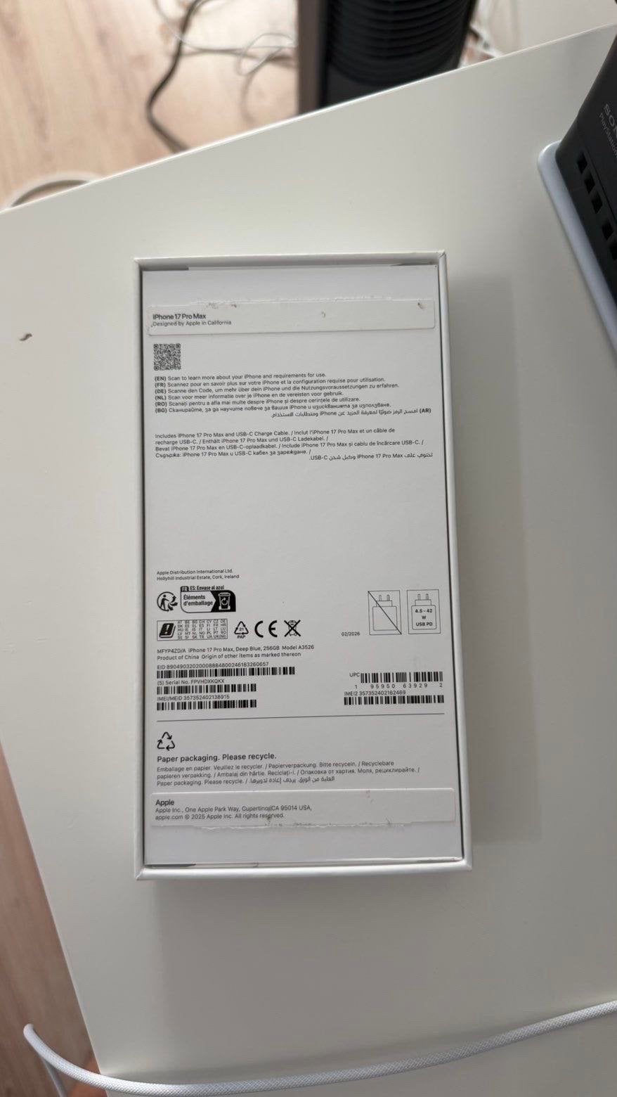 Iphone 17 pro max geseald, 256 GB, Nieuw, Ophalen of Verzenden, Zonder simlock