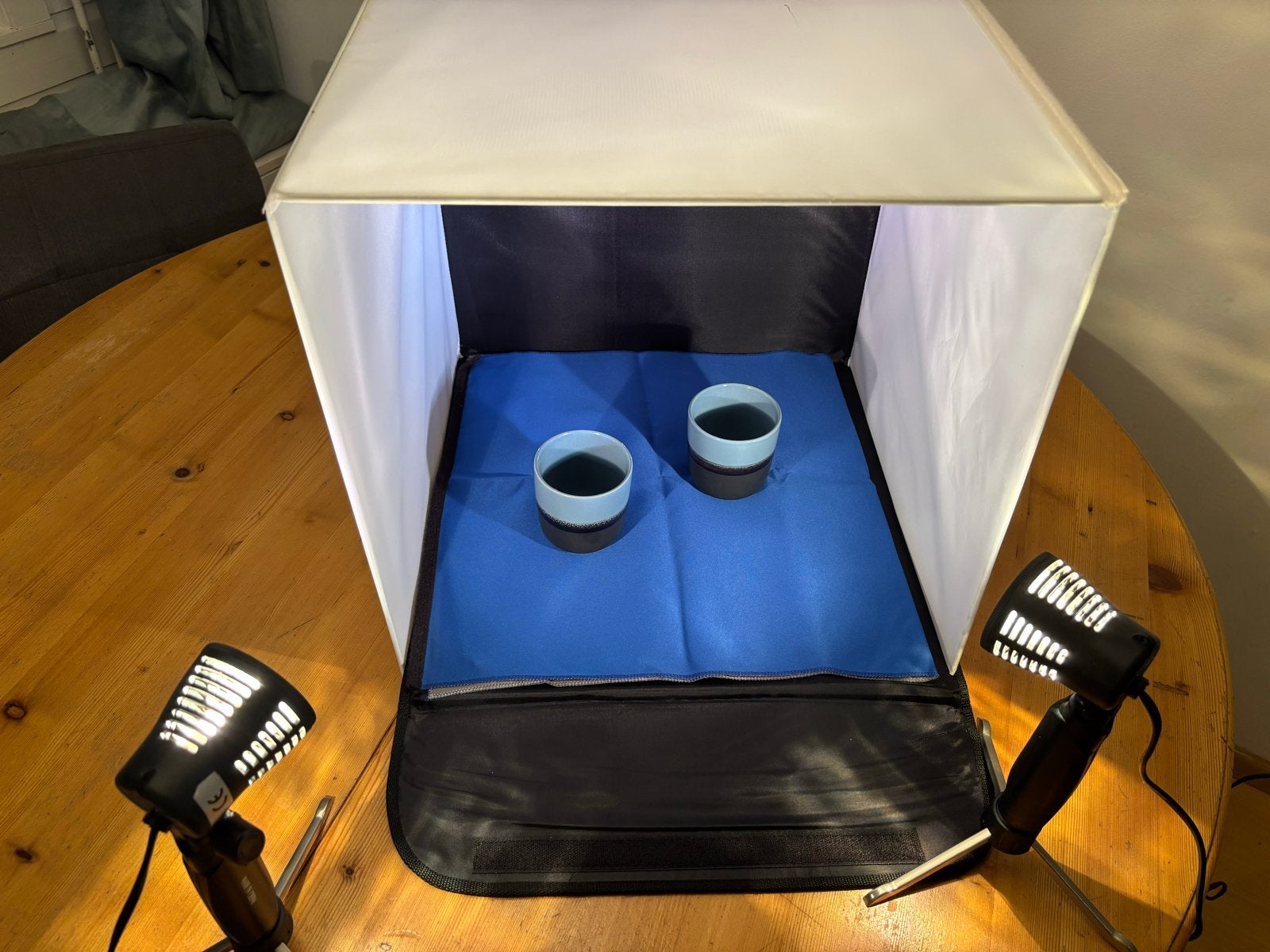 Hama Mini Fotostudio met Fotostandaard voor Productfotografi, Ophalen of Verzenden, Gebruikt, Inclusief lampen, Mini fotostudio