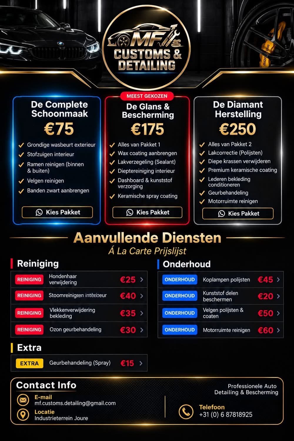 Auto detailing in Joure | Interieur reinigen, polijsten, Ophalen of Verzenden
