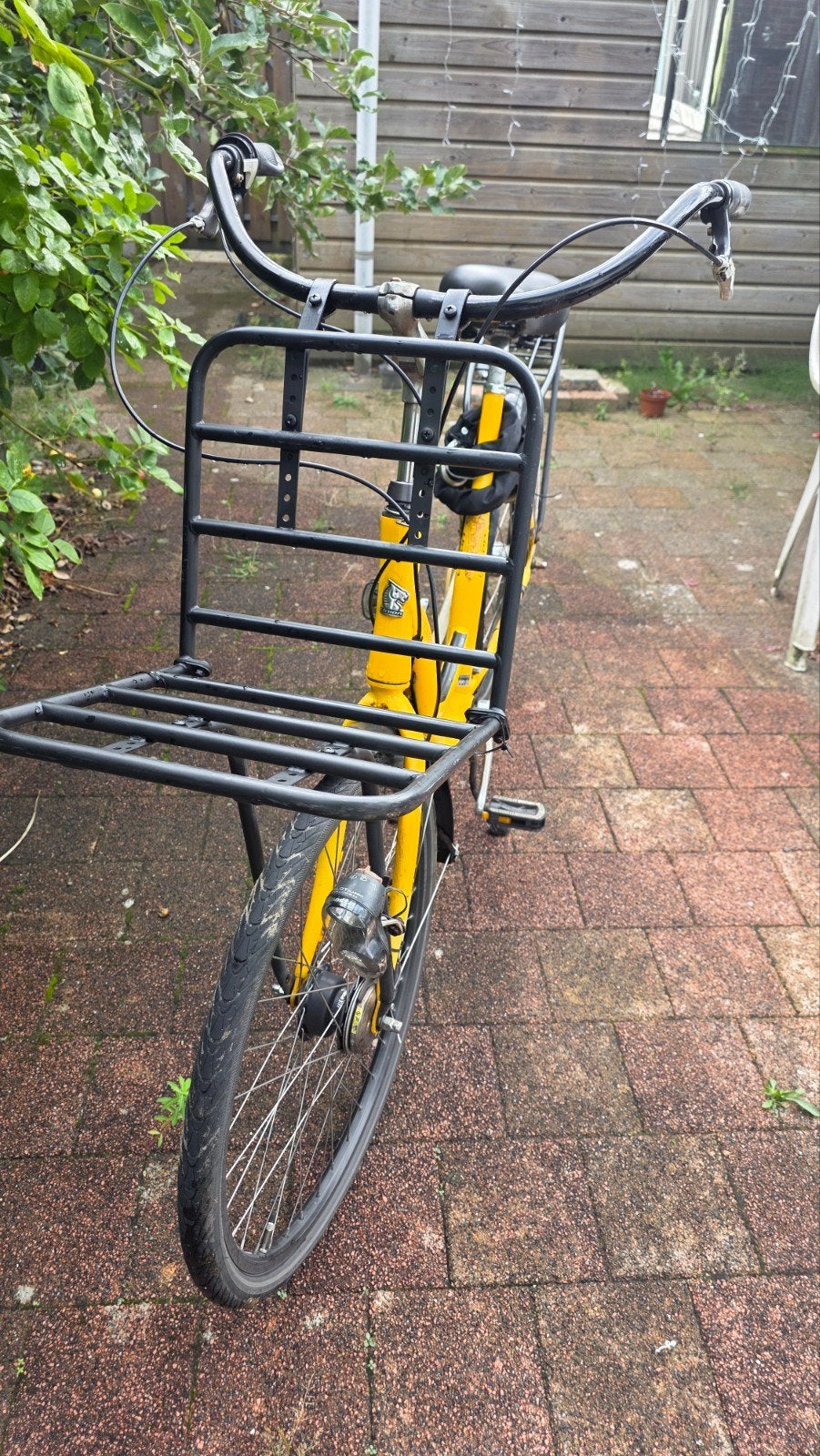 Gele Union transportfiets met 7 versnellingen, Terugtraprem, Versnellingen, Ophalen, Overige merken