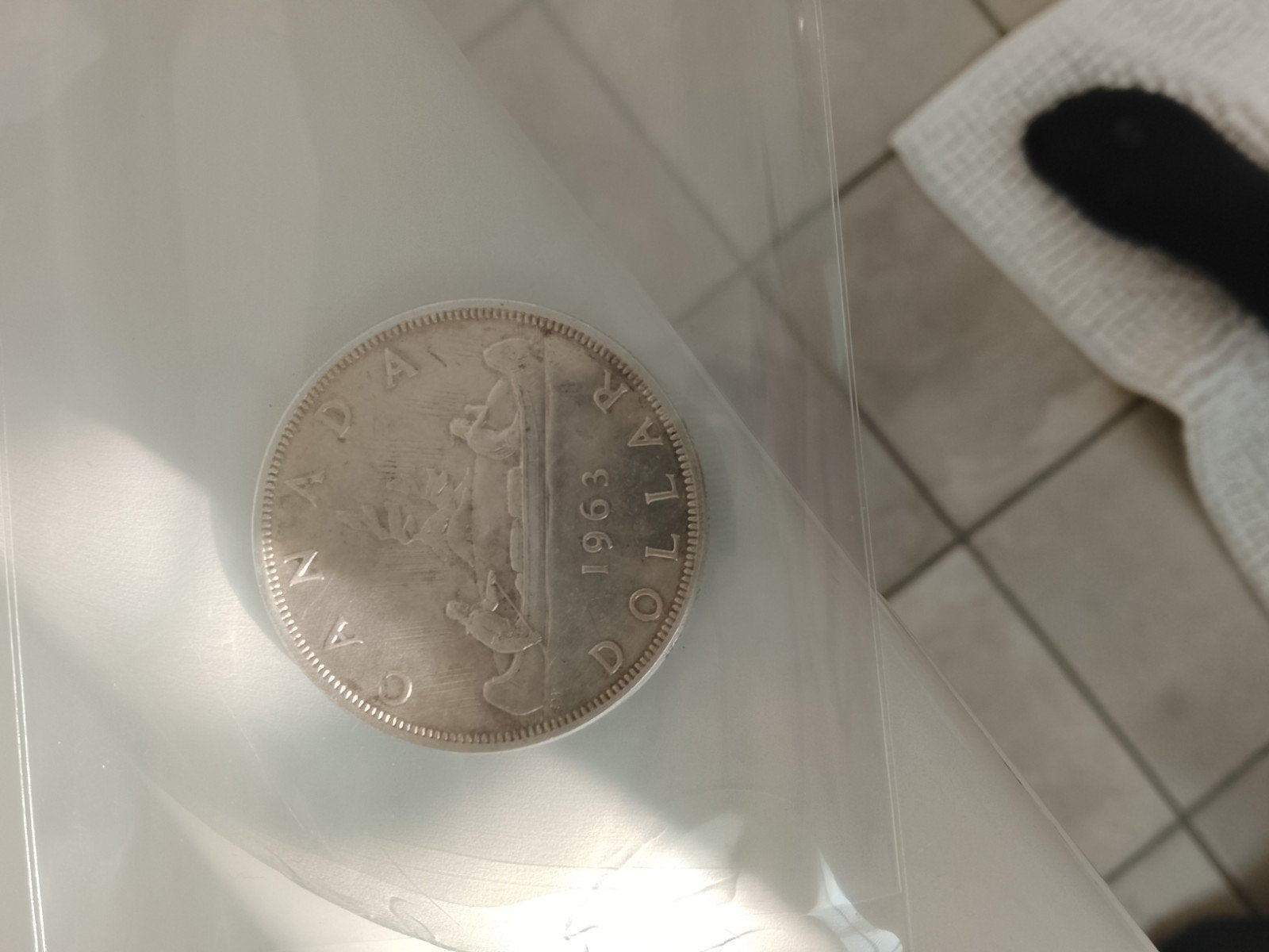 Canadese 1 Dollar munt 1963 - Elizabeth II zilver, Ophalen of Verzenden