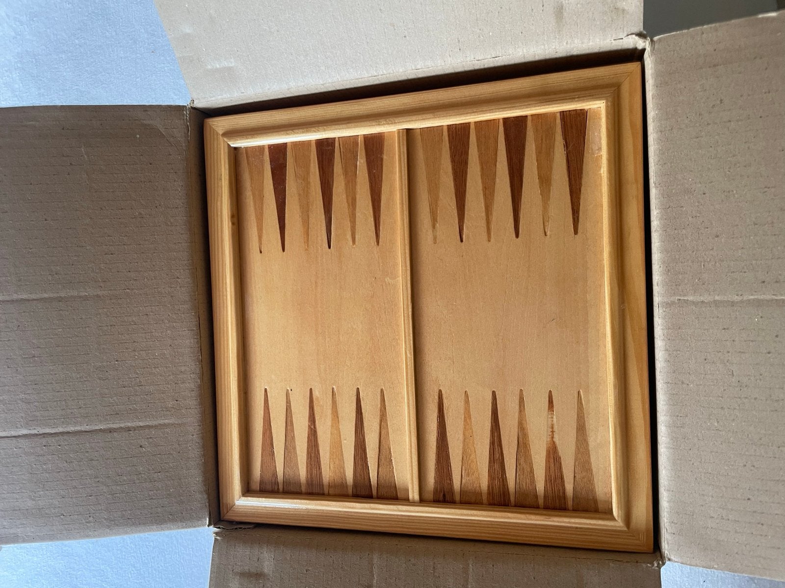 Houten 6-in-1 Spellenverzameling: Backgammon, Schaken, Damme, Een of twee spelers, Ophalen, Nieuw, Reisspel